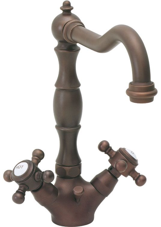 5402<br> Santa Barbara Lavatory Faucet - Weathered Copper Finish Pictured